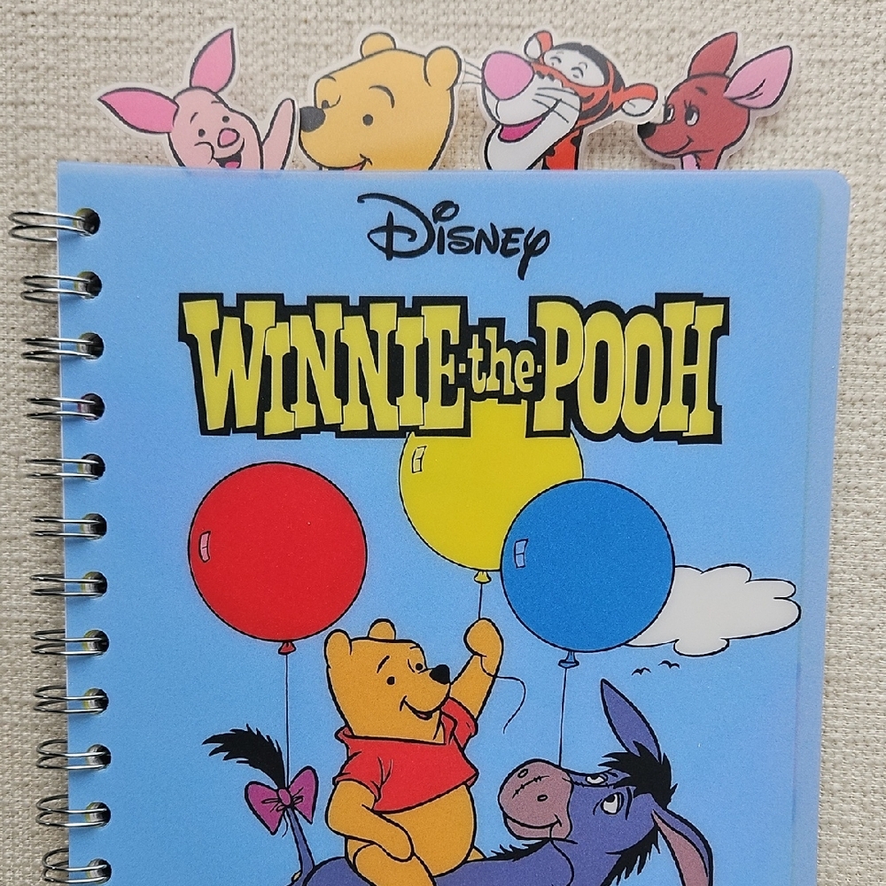 Disney Winnie the Pooh Blue Notebook with Balloons - Picture 3 of 13